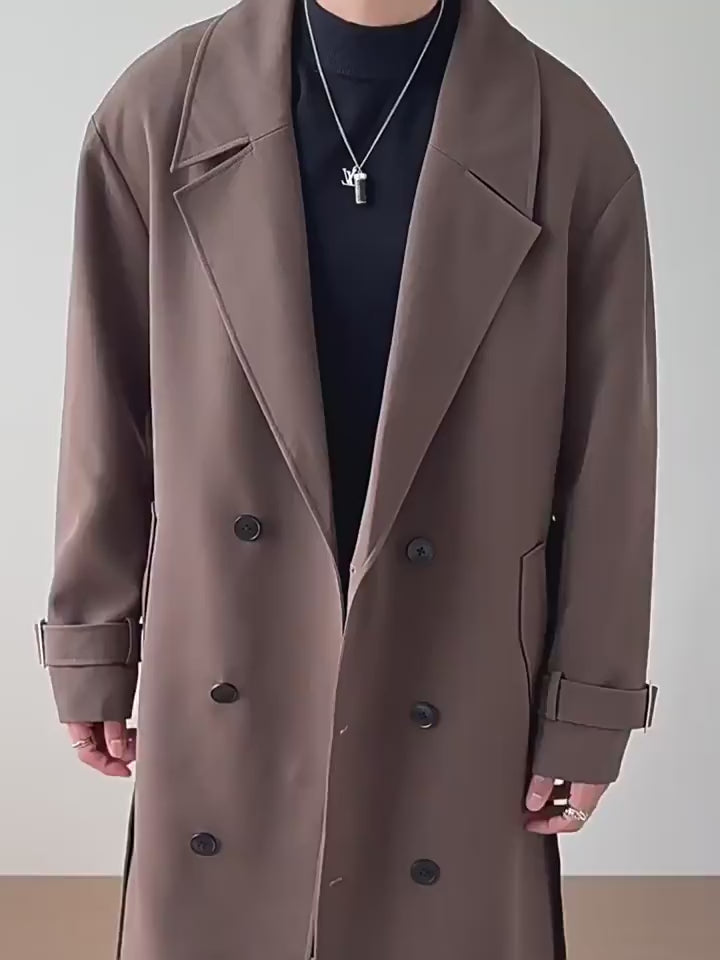 British-Style Over-Knee Trench Coat