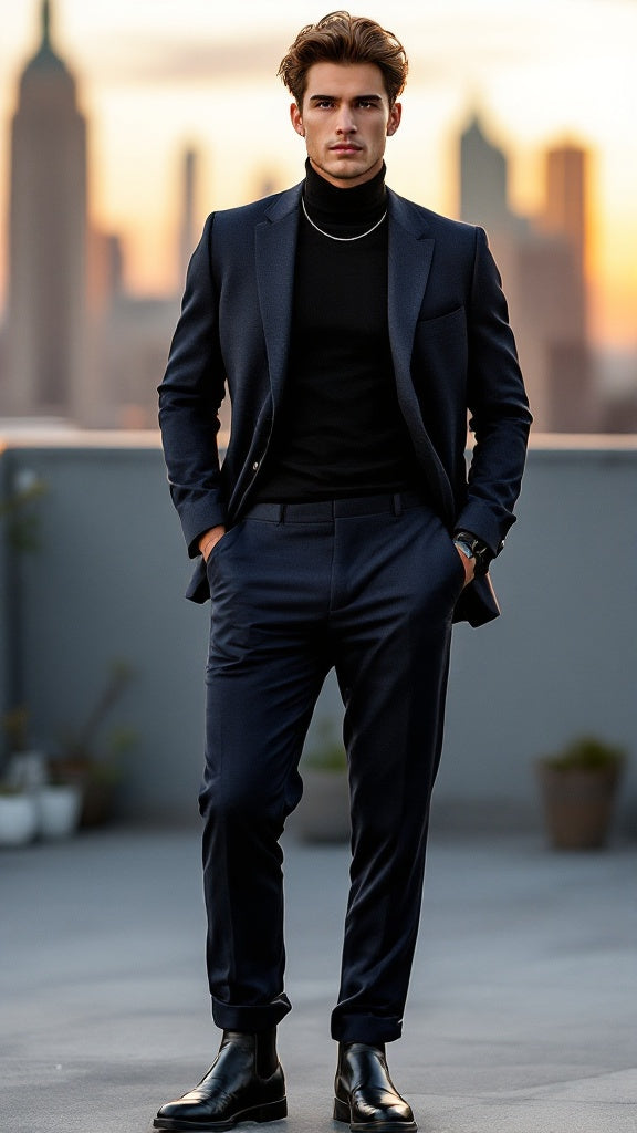 MONSEN Suitory Slim Stretch Wrinkle-Free Trousers in Performance Blend product image