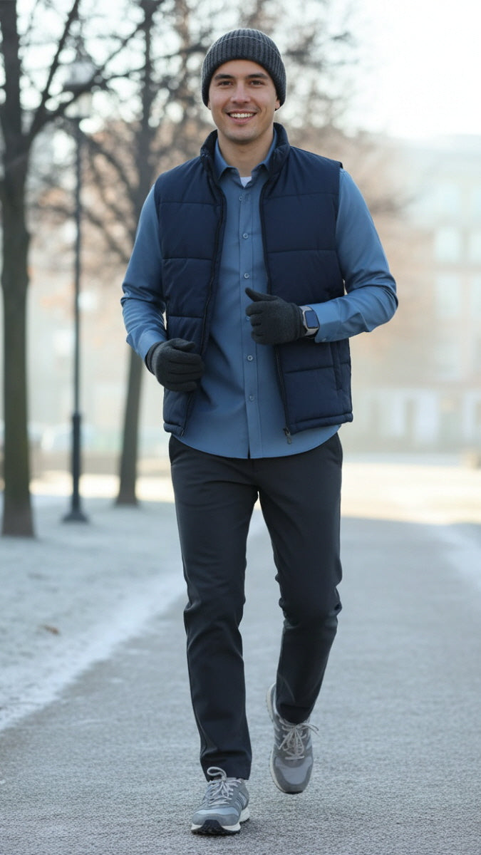 MONSEN Suitory Non-Iron Fleece-Lined Stretch Shirt product image