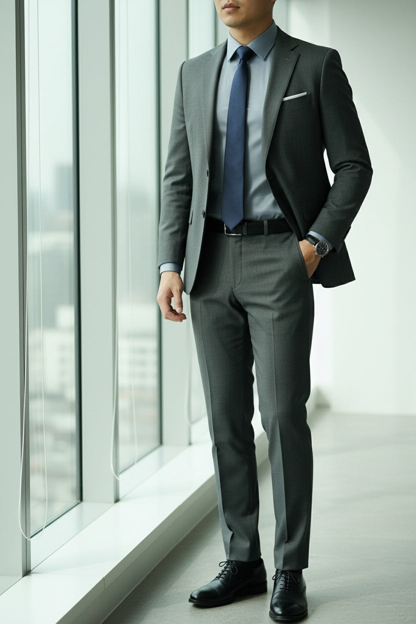 MONSEN Suitory Non-Iron Silky Stretch Dress Shirt in Silk Blend product image