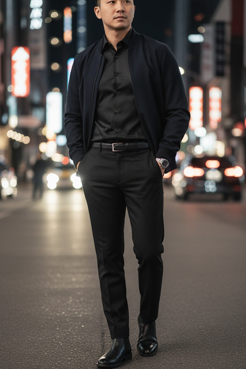 MONSEN Suitory Non-Iron Silky Stretch Dress Shirt in Silk Blend product image