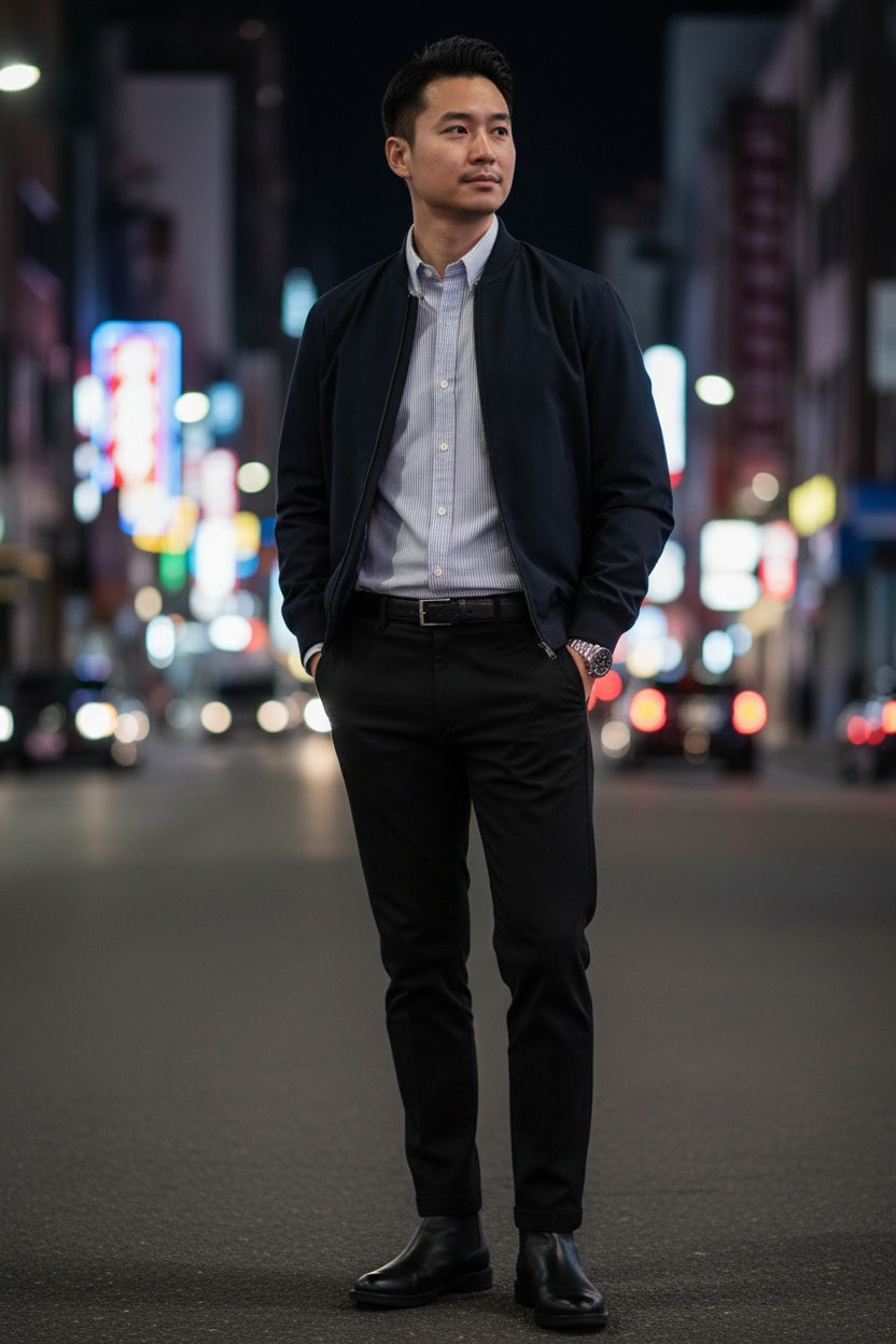 MONSEN Suitory Wrinkle-Resistant Oxford Stripe Shirt in Cotton product image