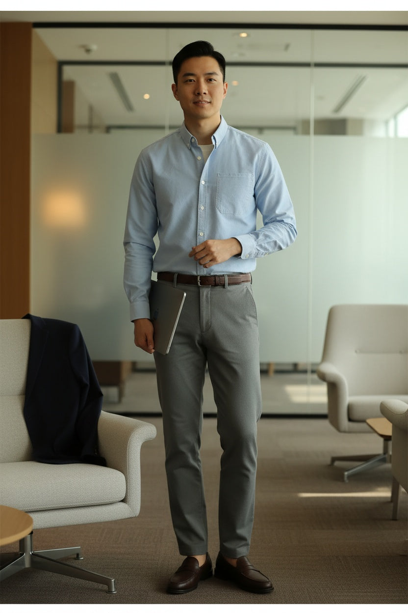 MONSEN Suitory 100% Cotton Oxford Shirt product image