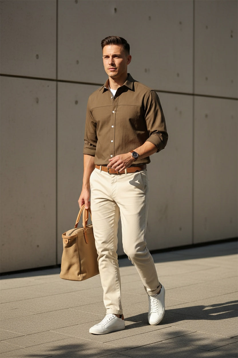 MONSEN Suitory Enzyme-Washed Utility Shirt in Performance Blend product image