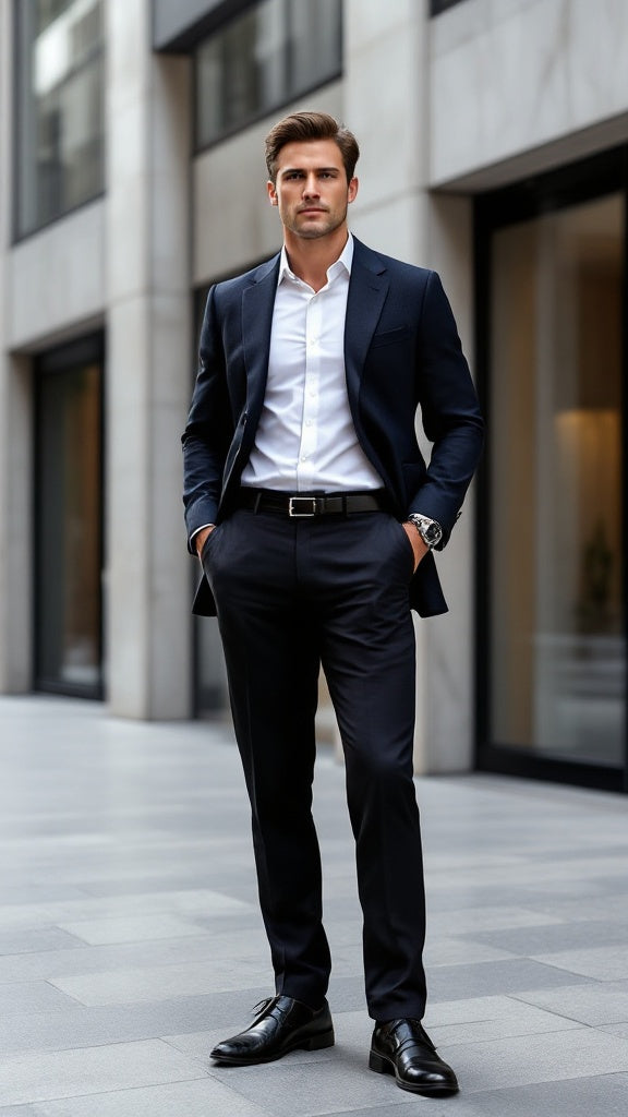 MONSEN Suitory Slim Stretch Wrinkle-Free Trousers in Performance Blend product image