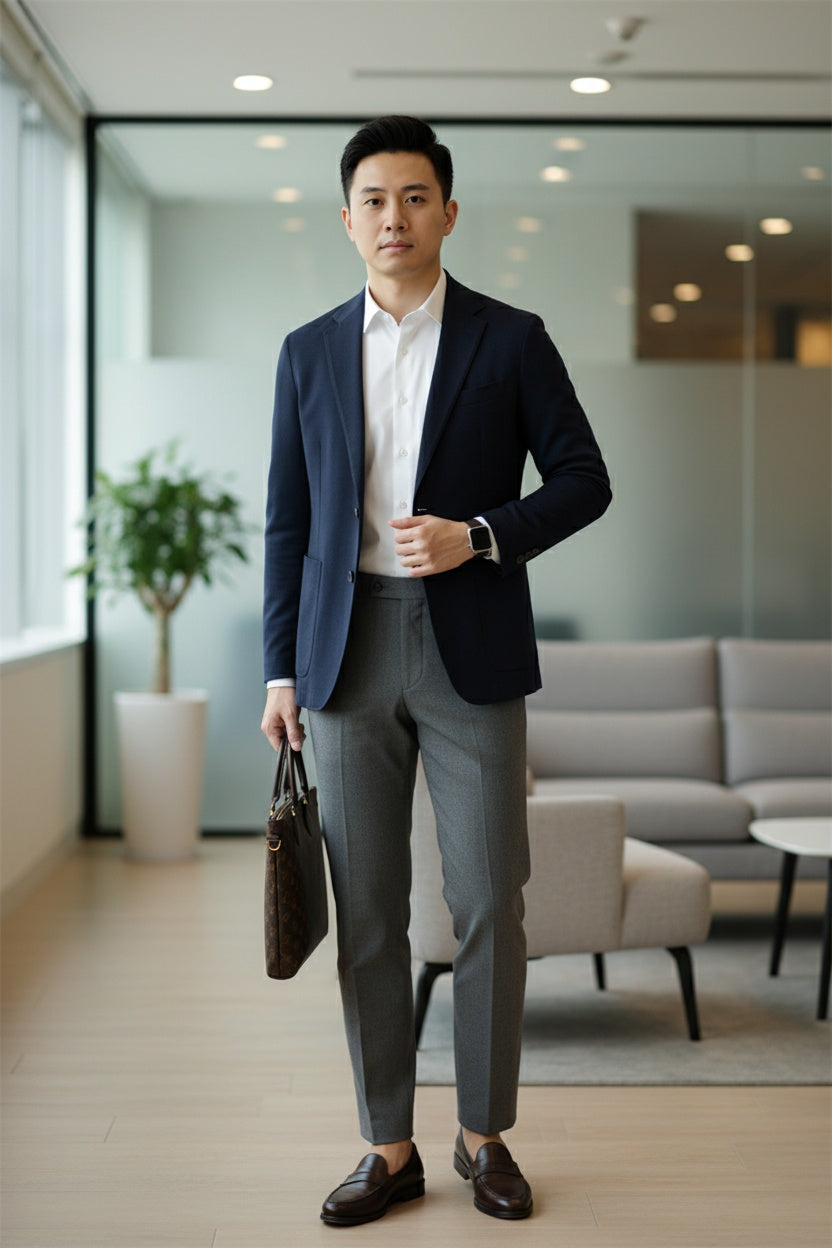 MONSEN Suitory Non-Iron Silky Stretch Dress Shirt in Silk Blend product image