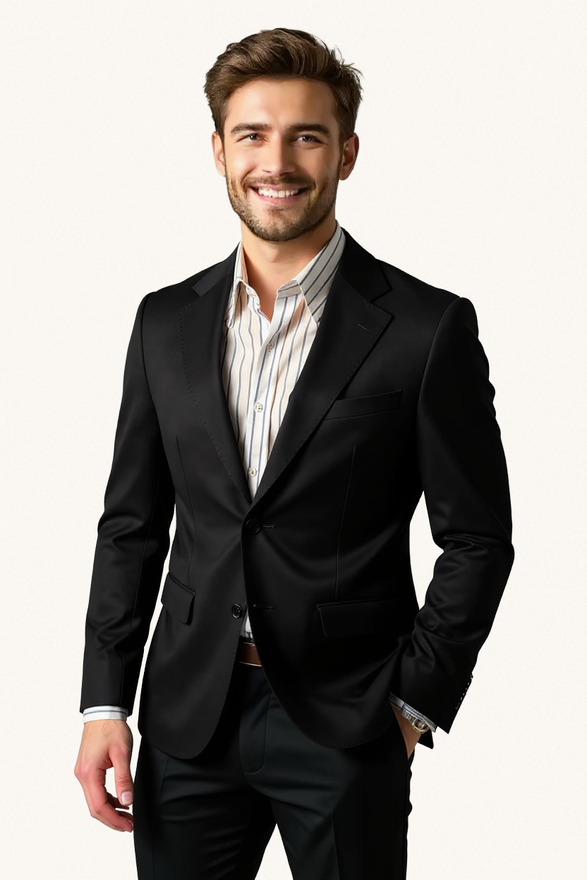 MONSEN Suitory Neapolitan Slim Single-Breasted Suit Jacket in Performance Blend product image